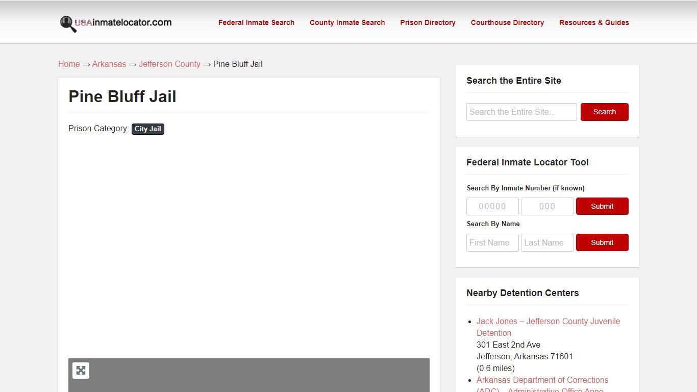 Pine Bluff Jail | USA Inmate Locator